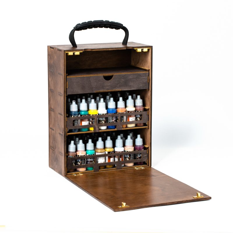 Portable miniature paint stations
