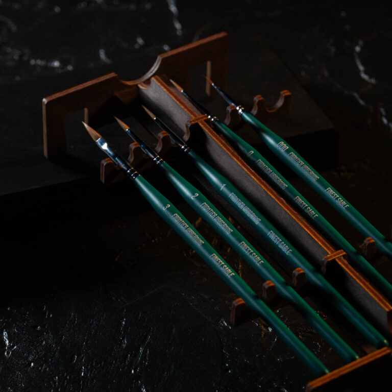 thumbnail image 2 of Javis Sable Paint Brush Set – Sizes 00000, 0000, 000, 00, 0, 1, 2 – Made In UK 2 of 5